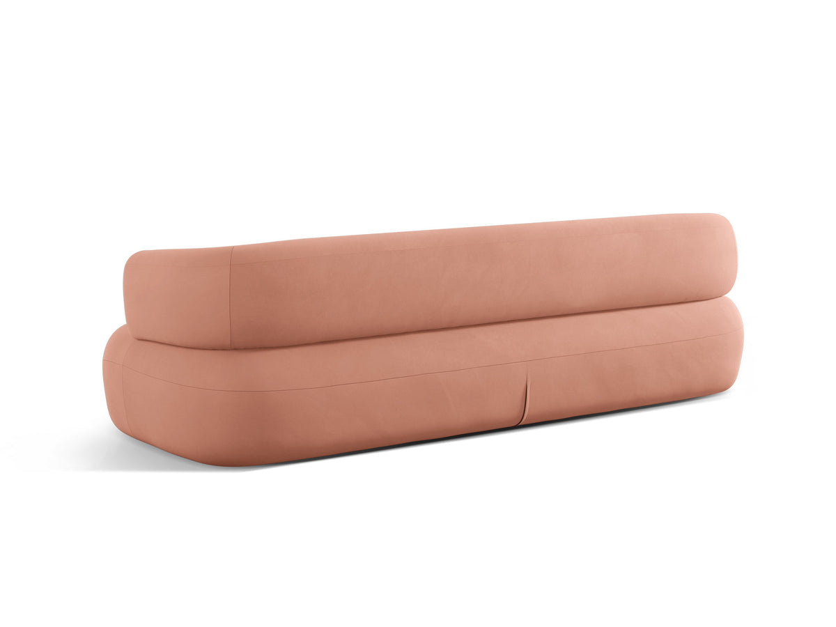 Jenny Velour Sofa 4 Sitzer in Pink-Salvador präsentiert im Onlineshop von KAQTU Design AG. 4er Sofa ist von Micadoni