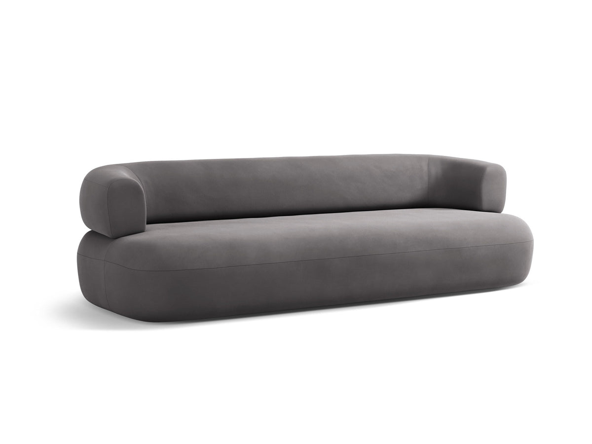 Jenny Velour Sofa 4 Sitzer in Dark Grey-Salvador präsentiert im Onlineshop von KAQTU Design AG. 4er Sofa ist von Micadoni