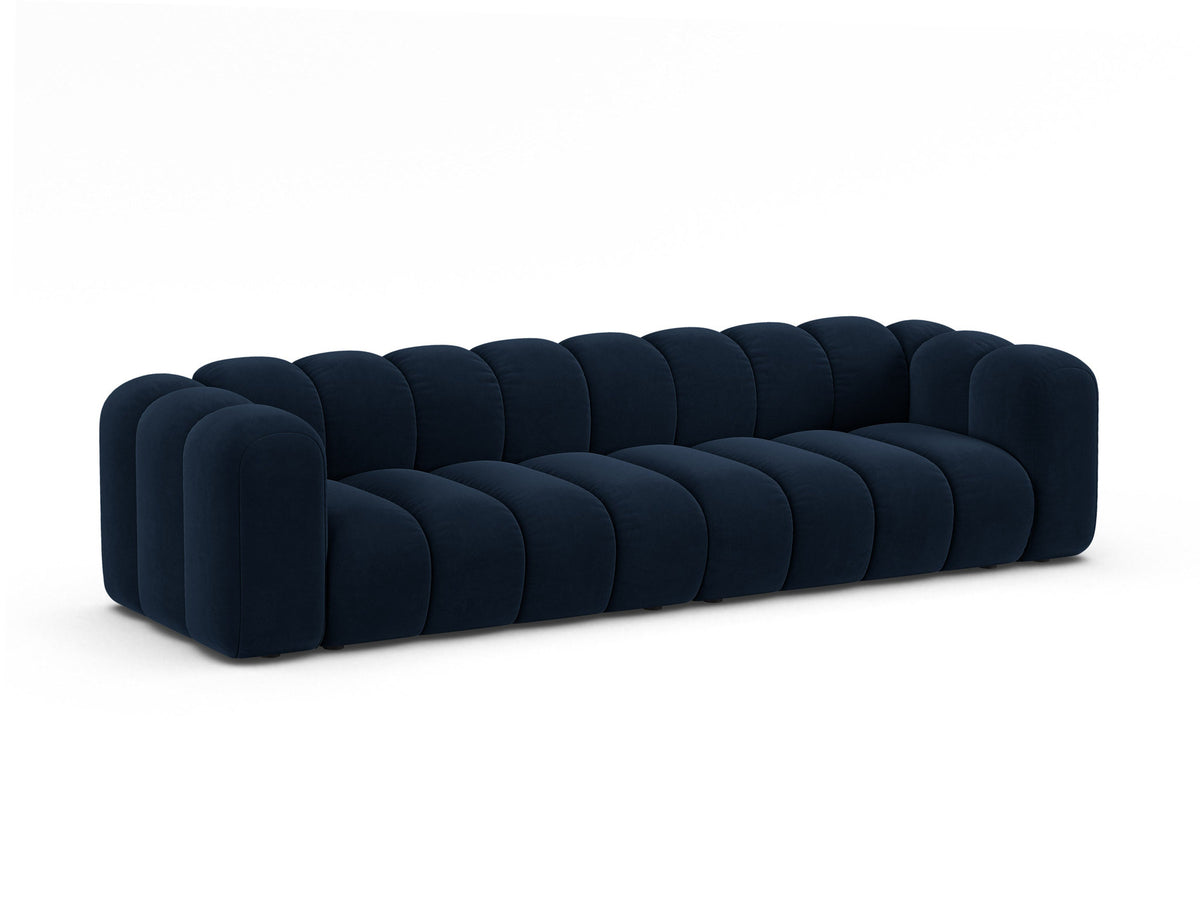 Lupine Velour modulares Sofa 4 Sitzer in Royal Blue-Salvador präsentiert im Onlineshop von KAQTU Design AG. 4er Sofa ist von Micadoni