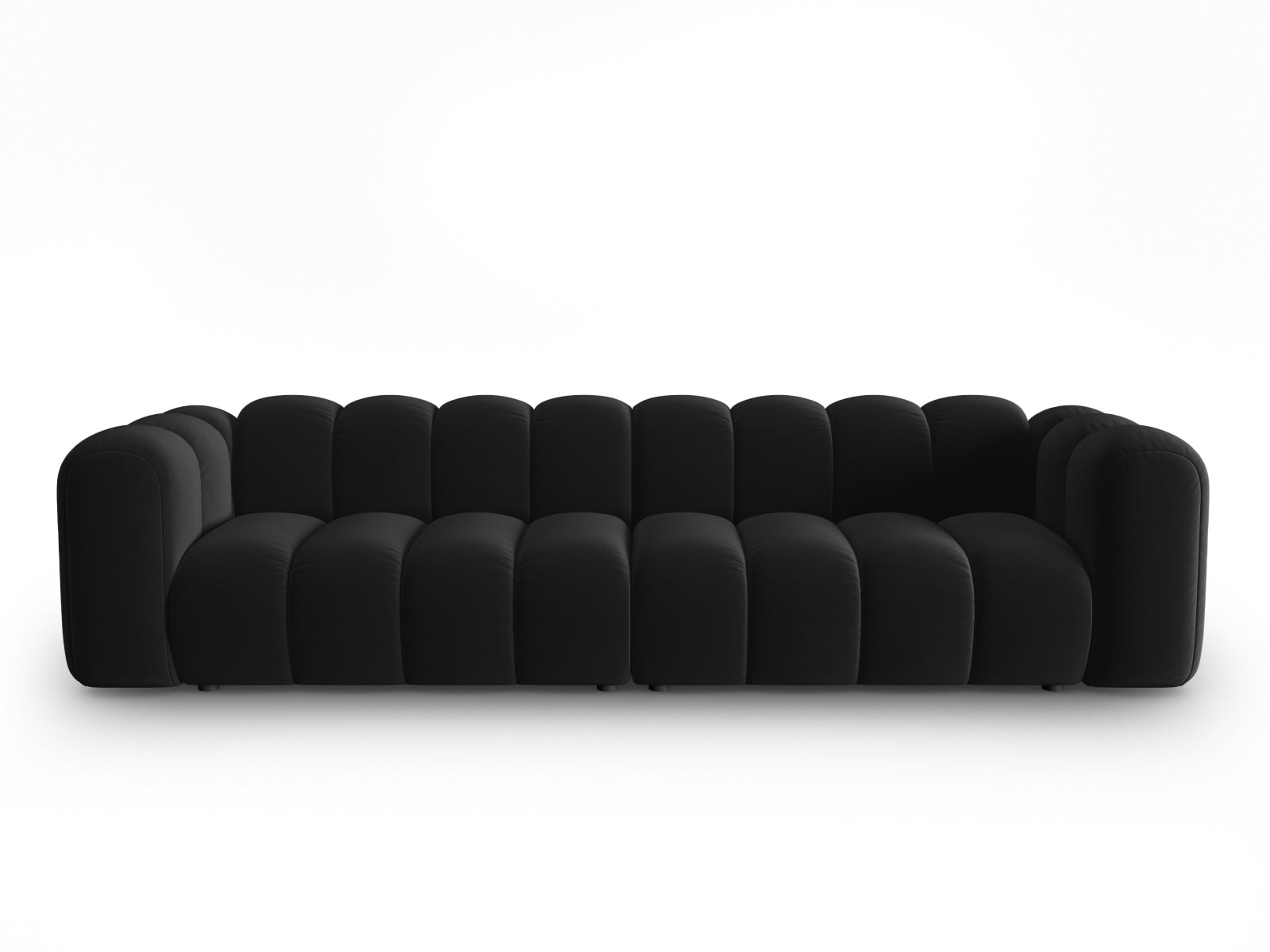 Lupine Velour modulares Sofa 4 Sitzer in Black präsentiert im Onlineshop von KAQTU Design AG. 3er Sofa ist von Micadoni