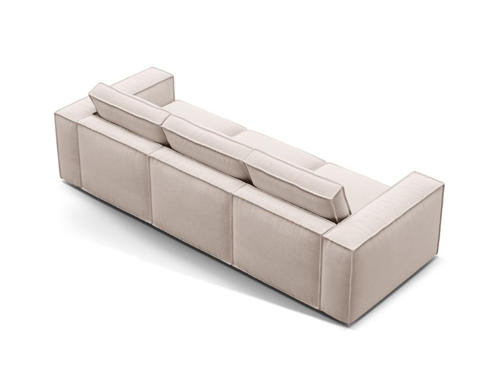 Beige 4-Sitzer Sofa Pola von Micadoni, stilvolles und anpassbares Sofa für gemütliche Abende und gesellige Runden.