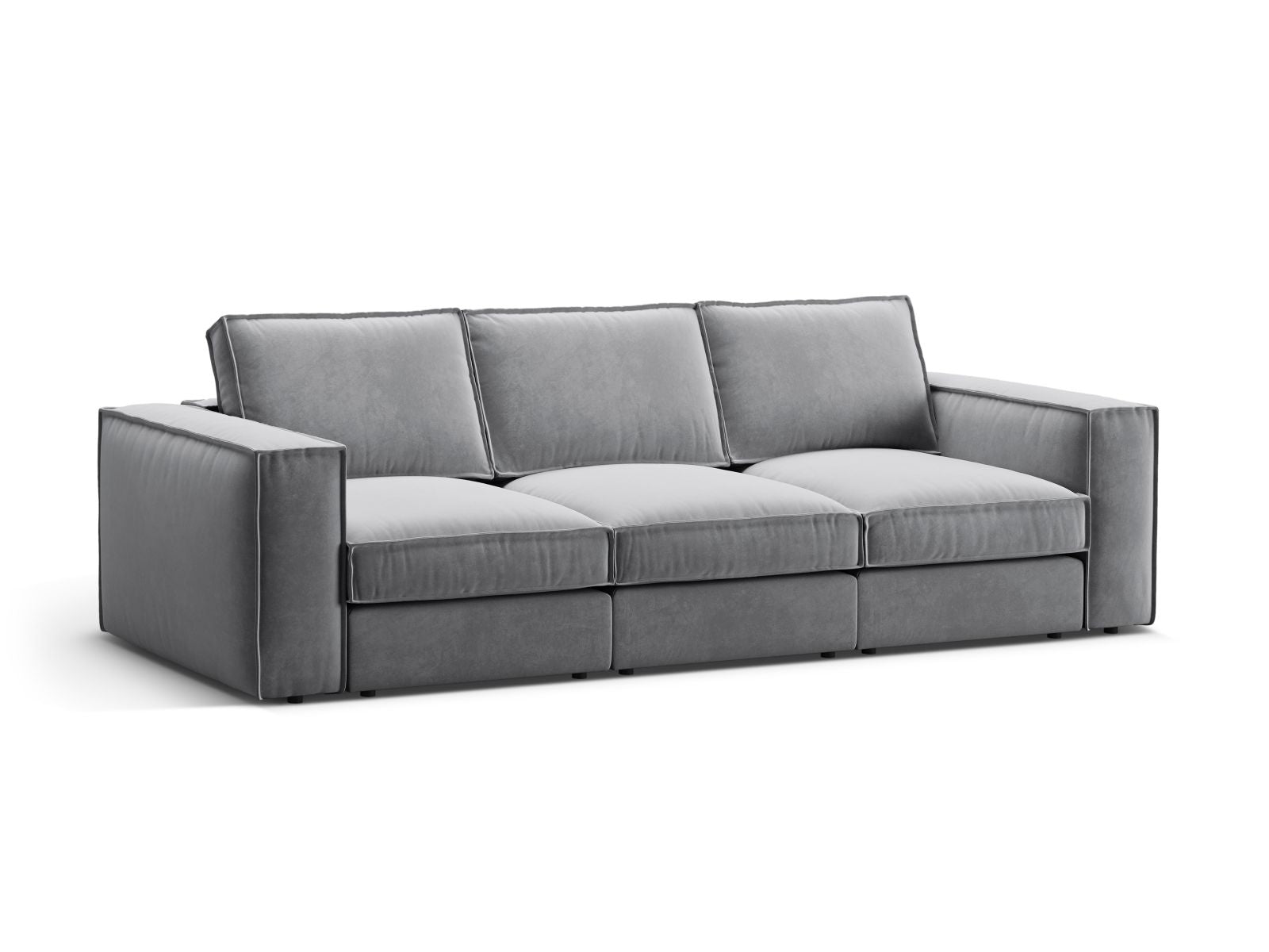Elegantes 4-Sitzer Modular Sofa Pola in stilvollem Grau, ideal für moderne Wohnräume, erhältlich bei KAQTU Design AG.