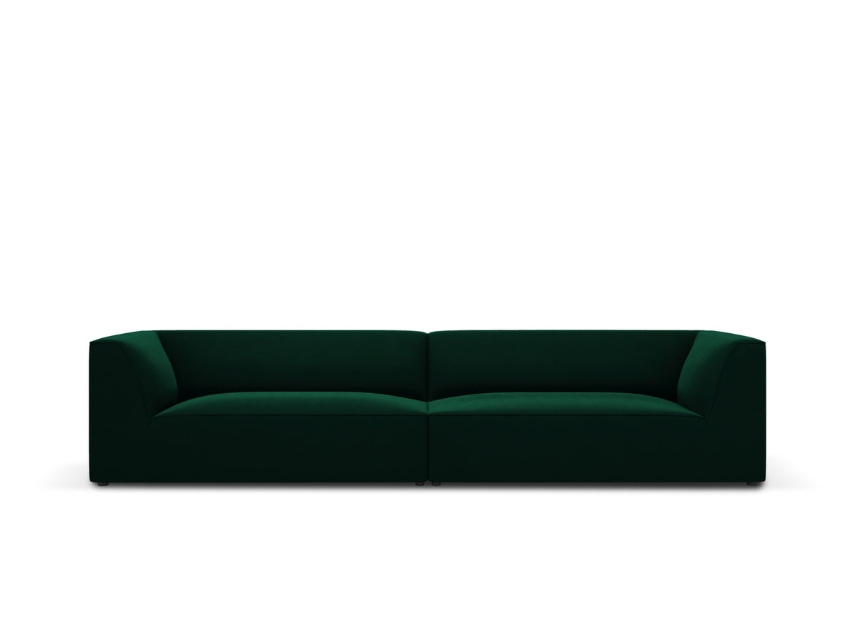 Ruby Velour Sofa 4 Sitzer in Bottle Green-Salvador präsentiert im Onlineshop von KAQTU Design AG. 4er Sofa ist von Micadoni