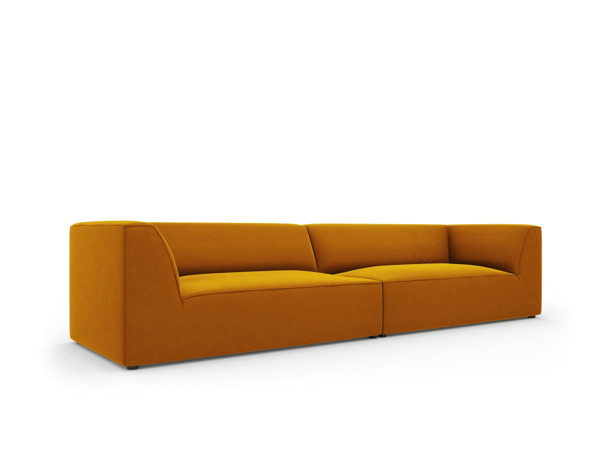 Ruby Velour Sofa 4 Sitzer in Yellow-Salvador präsentiert im Onlineshop von KAQTU Design AG. 4er Sofa ist von Micadoni