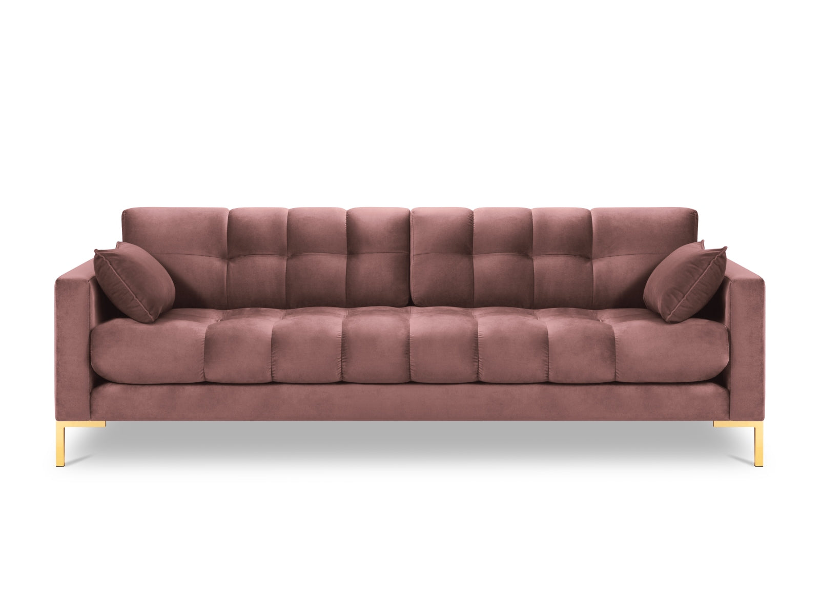 Mamaia Velour Sofa 4 Sitzer in Pink/Gold präsentiert im Onlineshop von KAQTU Design AG. 4er Sofa ist von Micadoni