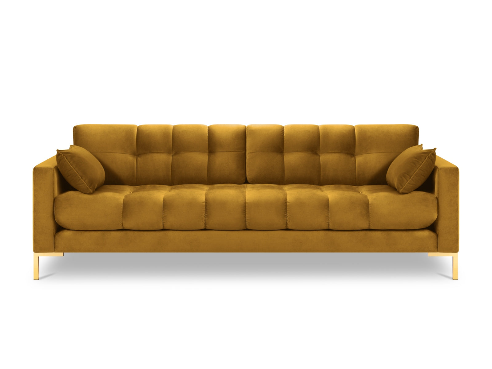 Mamaia Velour Sofa 4 Sitzer in Yellow/Gold präsentiert im Onlineshop von KAQTU Design AG. 4er Sofa ist von Micadoni
