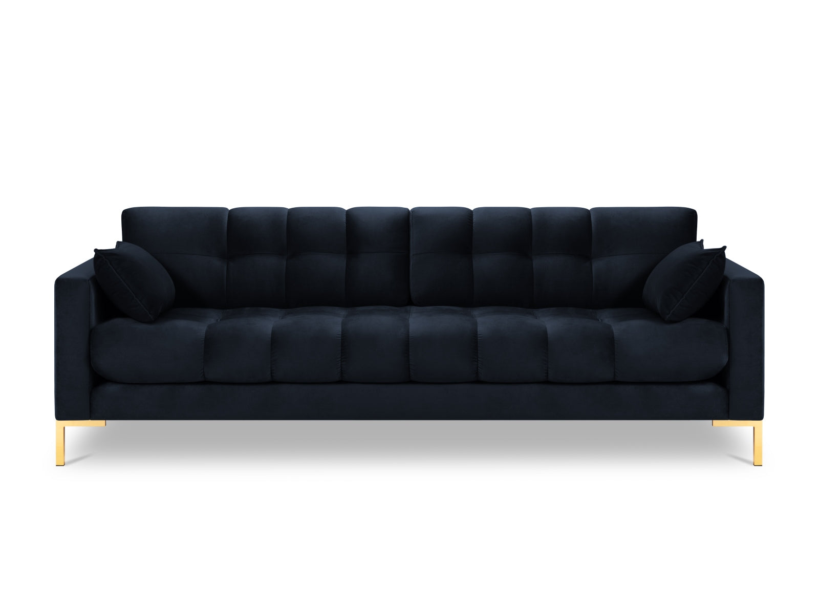 Mamaia Velour Sofa 4 Sitzer in Dark Blue/Gold präsentiert im Onlineshop von KAQTU Design AG. 4er Sofa ist von Micadoni