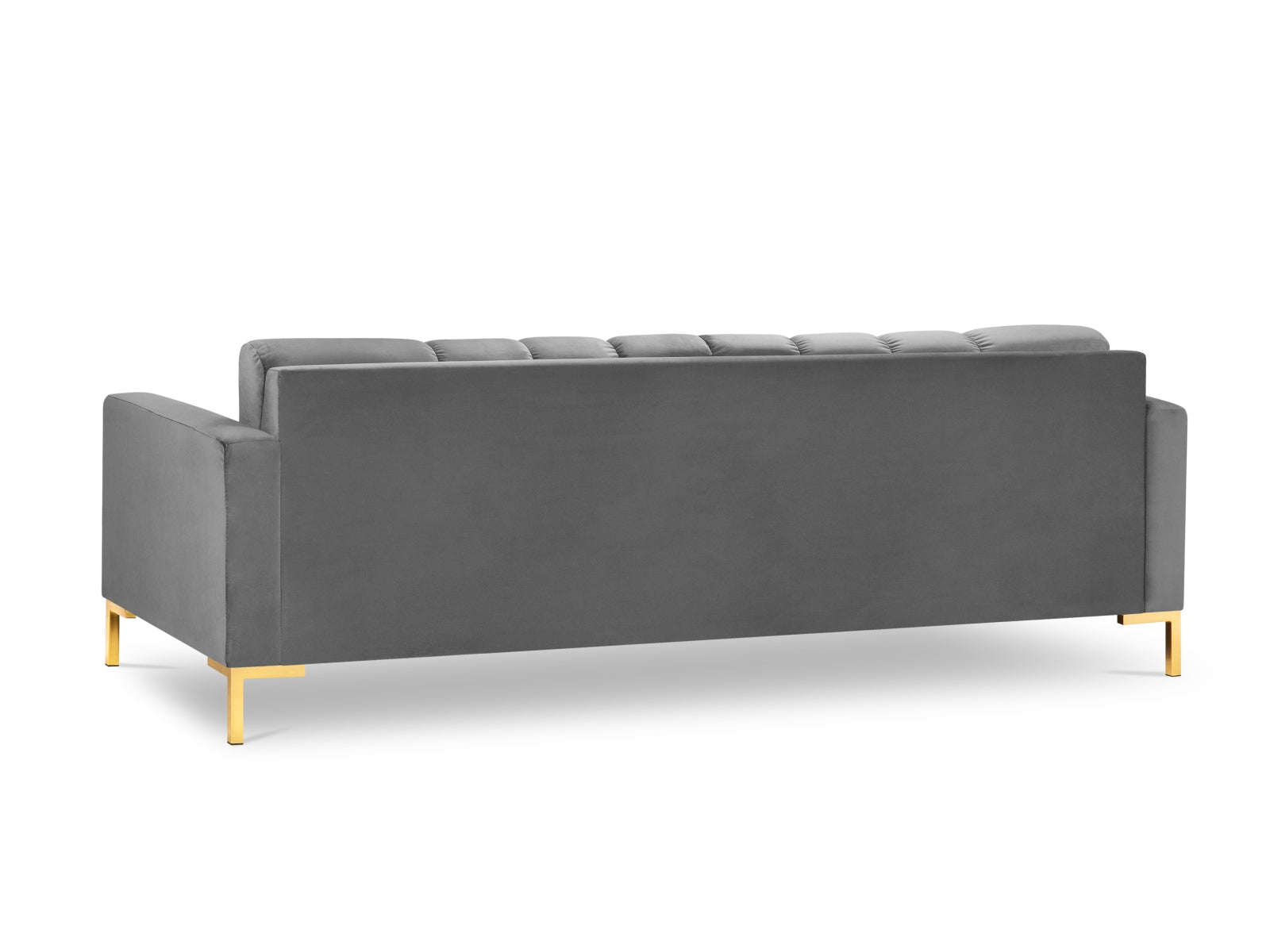Mamaia Velour Sofa 4 Sitzer in Light Grey/Gold präsentiert im Onlineshop von KAQTU Design AG. 4er Sofa ist von Micadoni