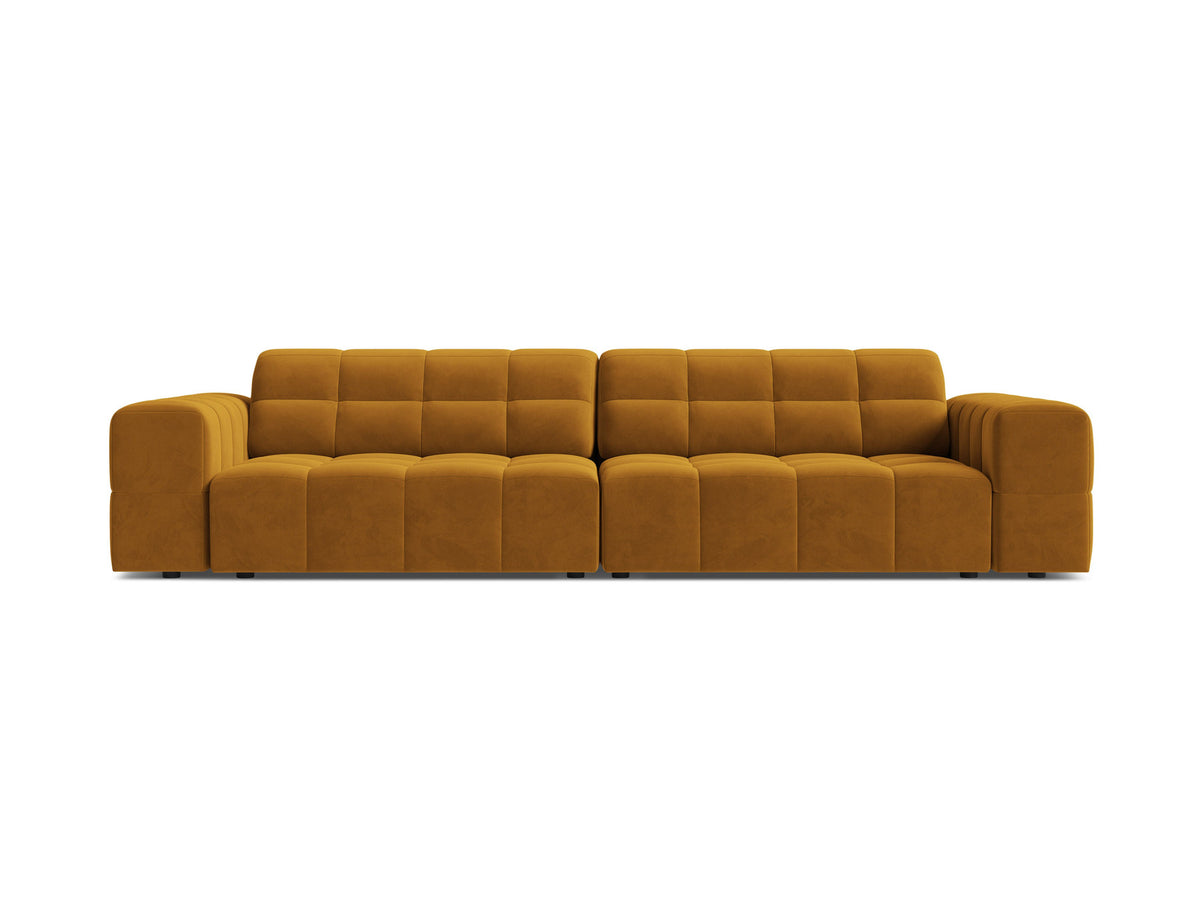 4-Sitzer Sofa Jennifer in Yellow-Bluvel präsentiert im Onlineshop von KAQTU Design AG. 4er Sofa ist von Micadoni