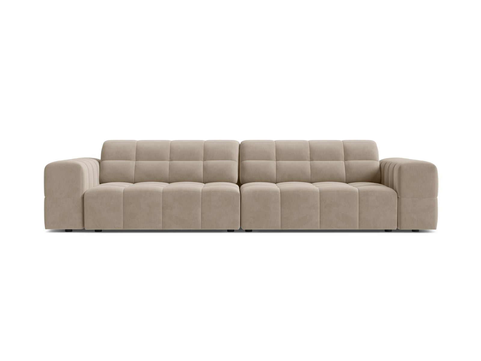 4-Sitzer Sofa Jennifer in Dark Beige-Bluvel präsentiert im Onlineshop von KAQTU Design AG. 4er Sofa ist von Micadoni