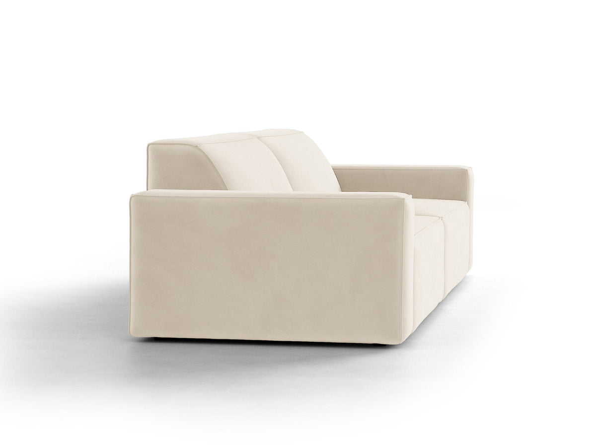 Jodie Velour modulares Sofa 4 Sitzer in Light Beige-Bluvel präsentiert im Onlineshop von KAQTU Design AG. 4er Sofa ist von Micadoni