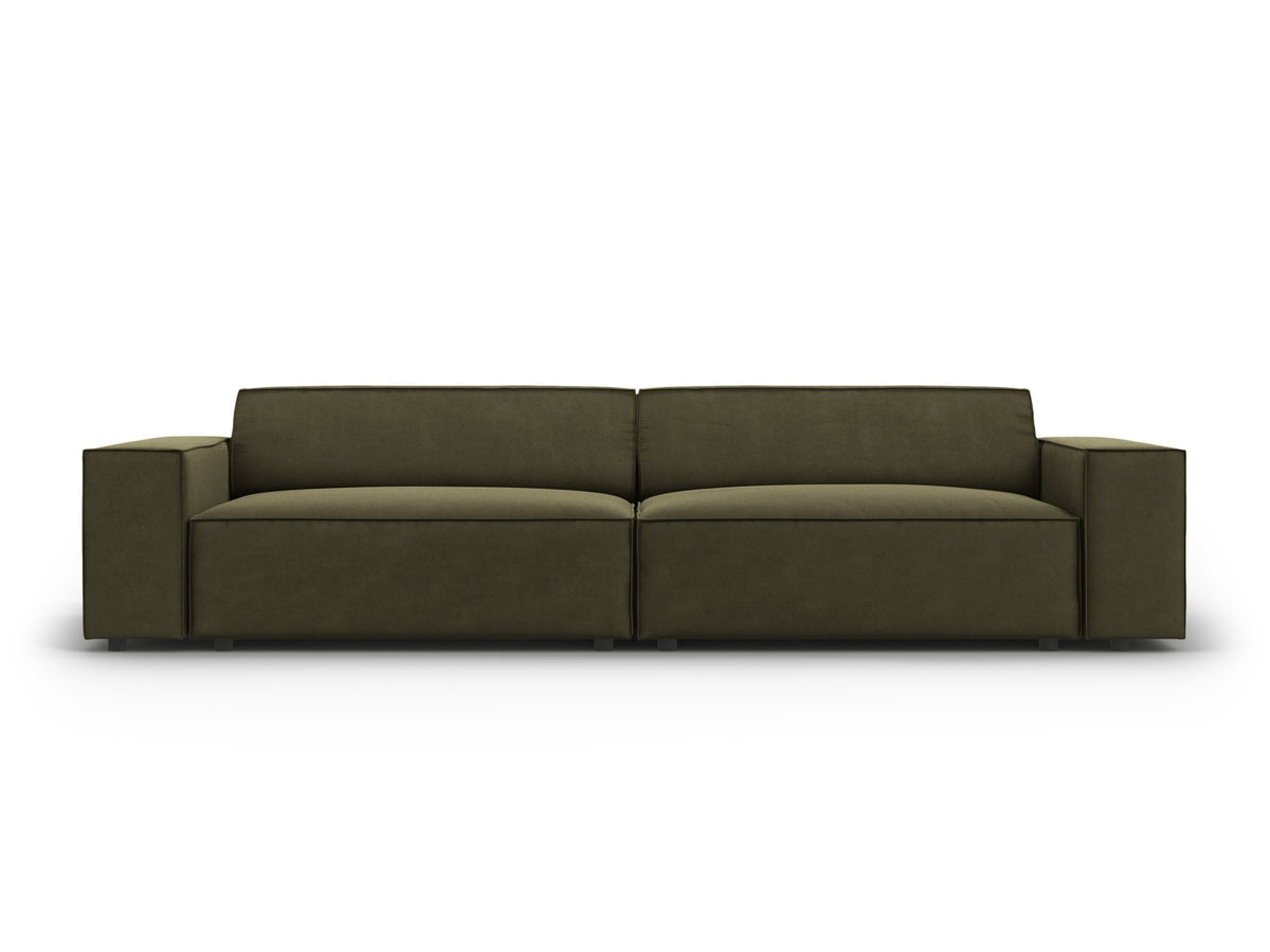 Jodie Velour modulares Sofa 4 Sitzer in Green-Bluvel präsentiert im Onlineshop von KAQTU Design AG. 3er Sofa ist von Micadoni