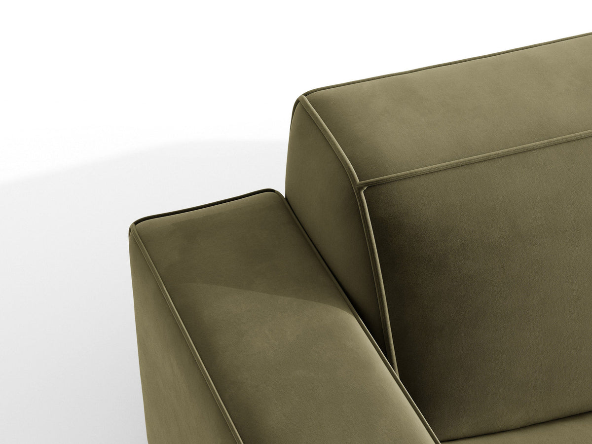Jodie Velour modulares Sofa 4 Sitzer in Green-Bluvel präsentiert im Onlineshop von KAQTU Design AG. 4er Sofa ist von Micadoni