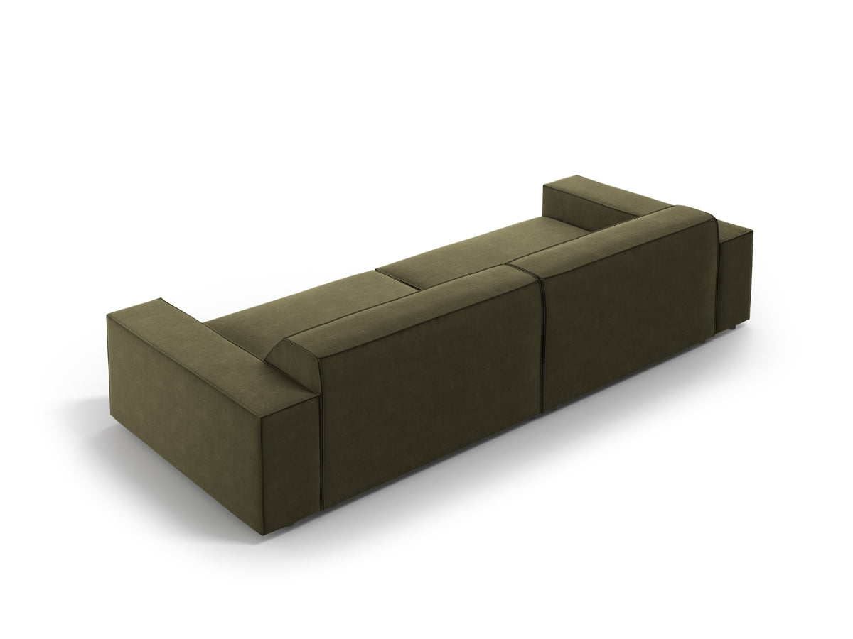 Jodie Velour modulares Sofa 4 Sitzer in Green-Bluvel präsentiert im Onlineshop von KAQTU Design AG. 3er Sofa ist von Micadoni