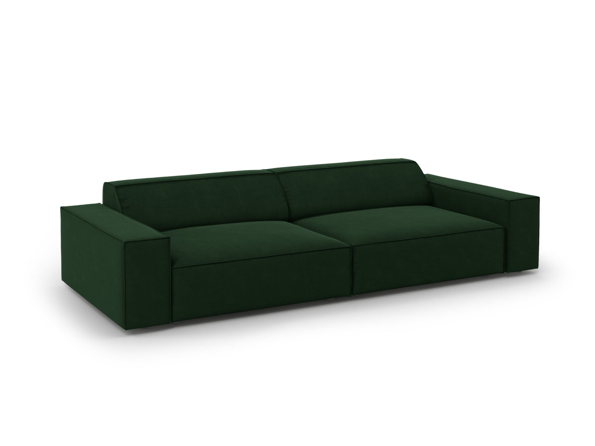 Jodie Velour modulares Sofa 4 Sitzer in Bottle Green-Bluvel präsentiert im Onlineshop von KAQTU Design AG. 3er Sofa ist von Micadoni