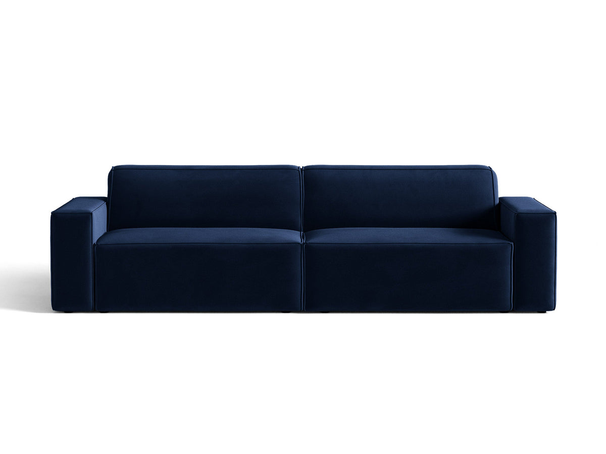 Jodie Velour modulares Sofa 4 Sitzer in Royal Blue-Bluvel präsentiert im Onlineshop von KAQTU Design AG. 4er Sofa ist von Micadoni