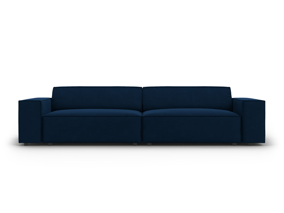 Jodie Velour modulares Sofa 4 Sitzer in Royal Blue-Bluvel präsentiert im Onlineshop von KAQTU Design AG. 3er Sofa ist von Micadoni