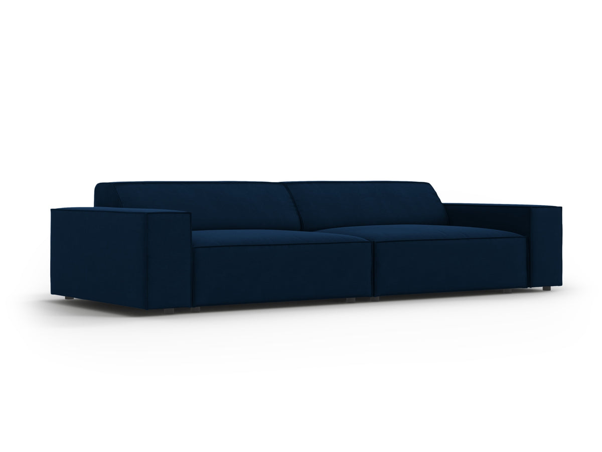 Jodie Velour modulares Sofa 4 Sitzer in Royal Blue-Bluvel präsentiert im Onlineshop von KAQTU Design AG. 3er Sofa ist von Micadoni