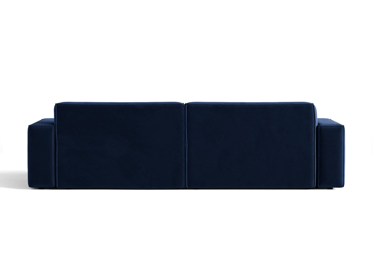 Jodie Velour modulares Sofa 4 Sitzer in Royal Blue-Bluvel präsentiert im Onlineshop von KAQTU Design AG. 4er Sofa ist von Micadoni