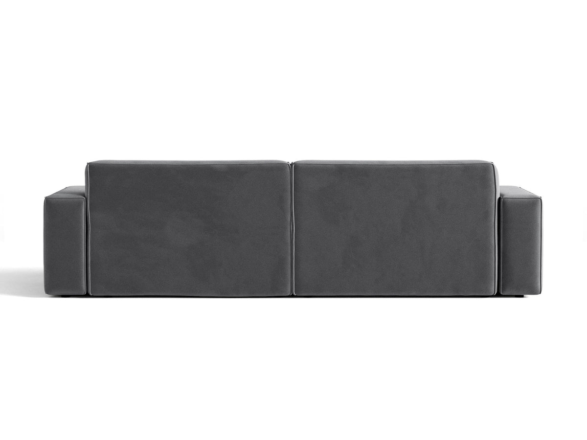 Jodie Velour modulares Sofa 4 Sitzer in Grey-Bluvel präsentiert im Onlineshop von KAQTU Design AG. 4er Sofa ist von Micadoni