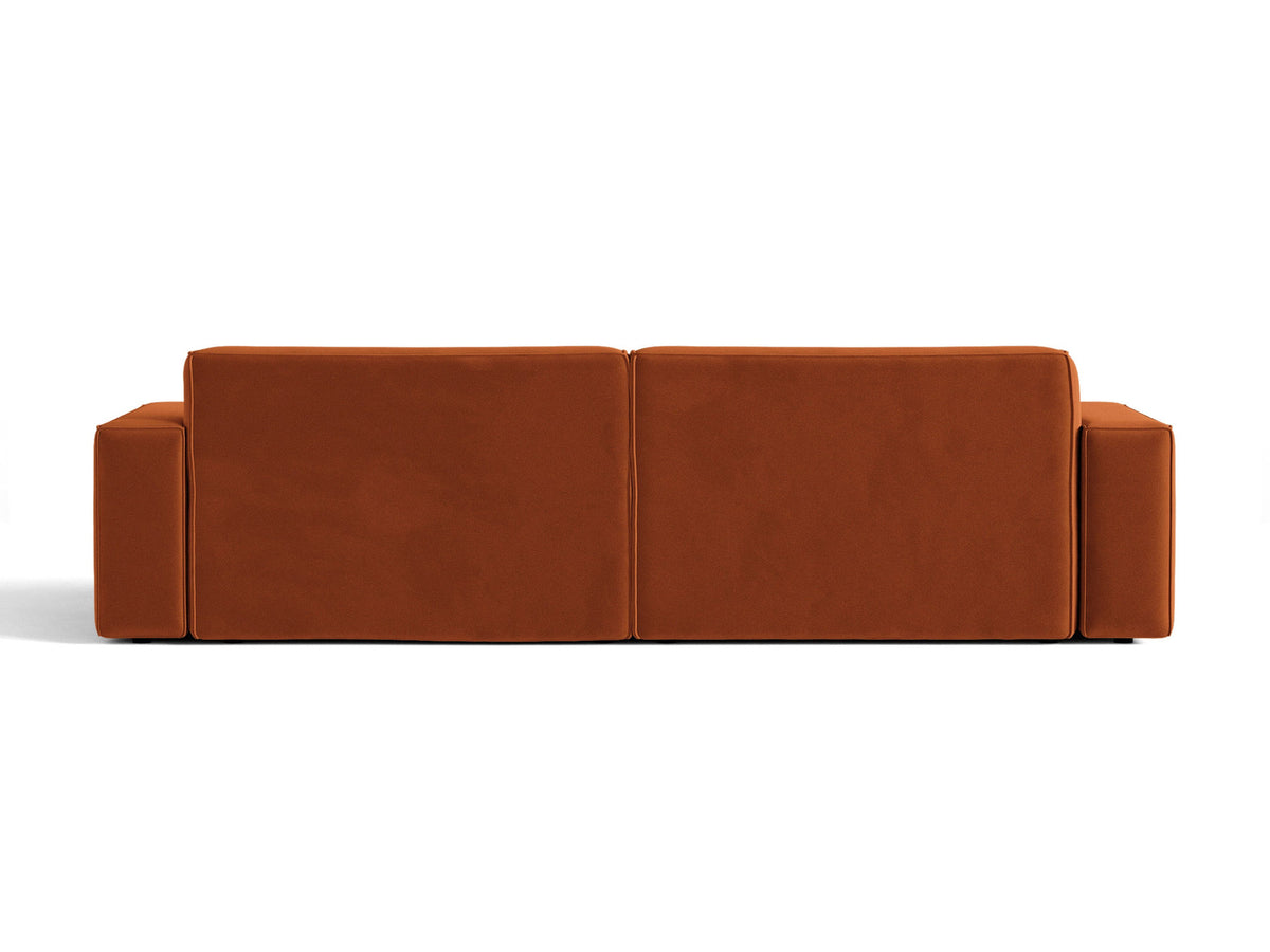 Jodie Velour modulares Sofa 4 Sitzer in Terracotta-Bluvel präsentiert im Onlineshop von KAQTU Design AG. 4er Sofa ist von Micadoni