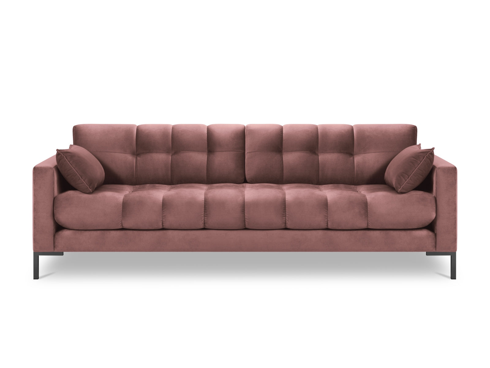 Mamaia Velour Sofa 4 Sitzer in Pink/Schwarz präsentiert im Onlineshop von KAQTU Design AG. 4er Sofa ist von Micadoni