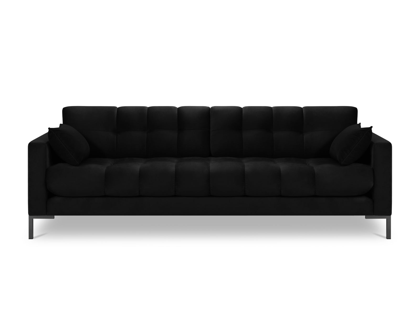 Mamaia Velour Sofa 4 Sitzer in Black/Schwarz präsentiert im Onlineshop von KAQTU Design AG. 4er Sofa ist von Micadoni