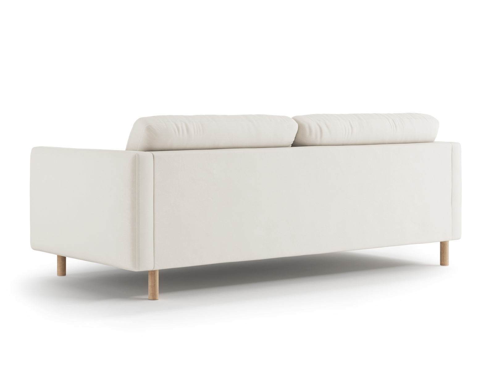 Beige 4-Sitzer Eden Velour Sofa von Micadoni, perfekt für stilvolle Wohnzimmer, vereint Komfort und modernes Design.