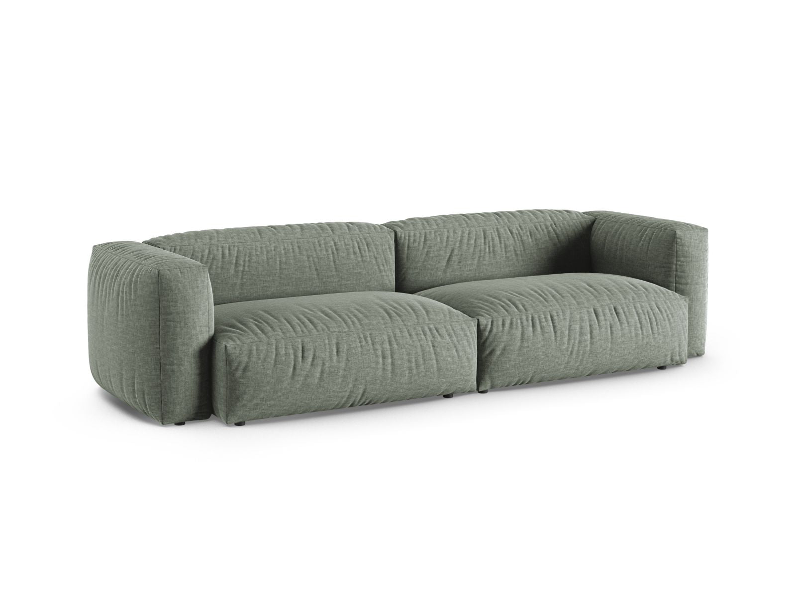 Elegantes 4-Sitzer Sofa XL Martina in Moss Green-Boston, ideal für stilvolle Wohnräume, erhältlich bei KAQTU Design AG.