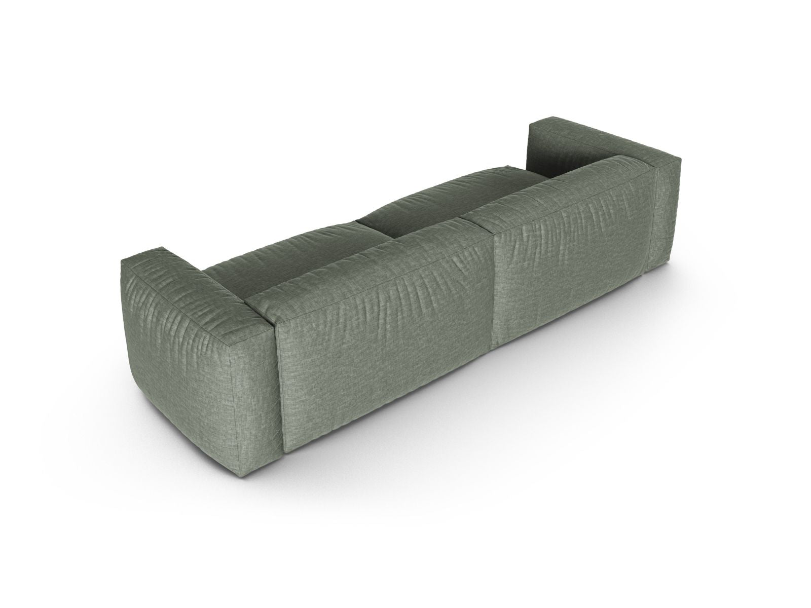 Elegantes 4-Sitzer Sofa Martina in stilvollem Moss Green-Boston, ideal für entspannte Abende und stilvolle Einrichtungsideen.