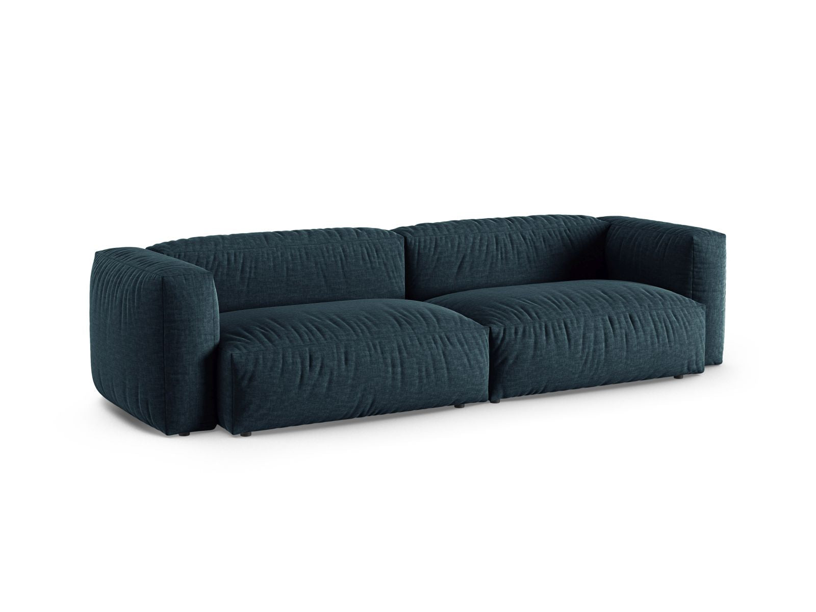 Elegantes 4-Sitzer Modular Sofa XL Martina in stilvollem Blue Jeans-Boston, ideal für moderne Wohnräume und gemütliche Abende.