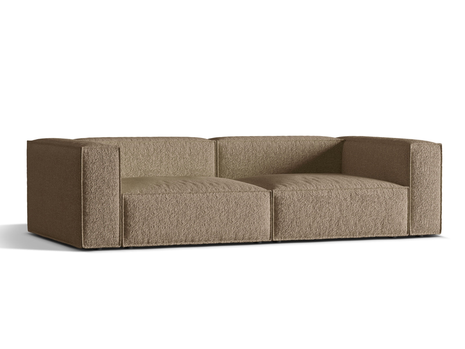 Elegantes Nuria 5-Sitzer Sofa in warmem Cappuccino-Ton, ideal für stilvolle Wohnräume, erhältlich bei KAQTU Design AG.
