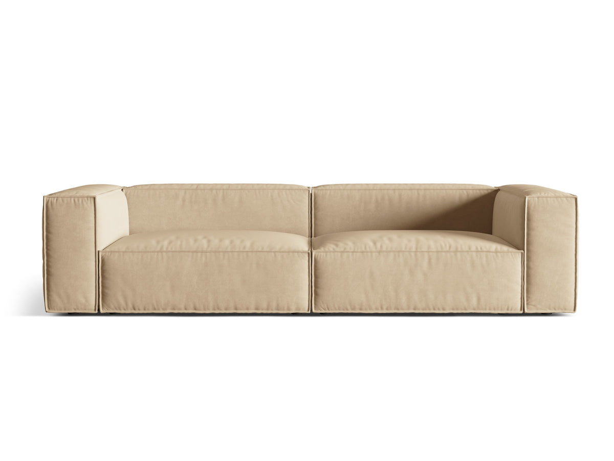 Nuria Velour Sofa 5 Sitzer in Nude-Paris präsentiert im Onlineshop von KAQTU Design AG. 5er Sofa ist von Micadoni