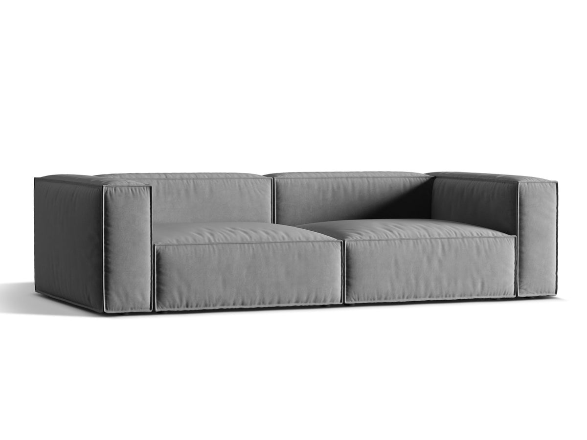 Nuria Velour Sofa 5 Sitzer in Grey-Paris präsentiert im Onlineshop von KAQTU Design AG. 5er Sofa ist von Micadoni