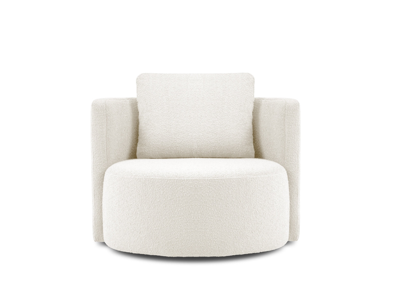Bliss Swivel Boucle Armchair 1 Sitzer in White präsentiert im Onlineshop von KAQTU Design AG. Sessel ist von Micadoni