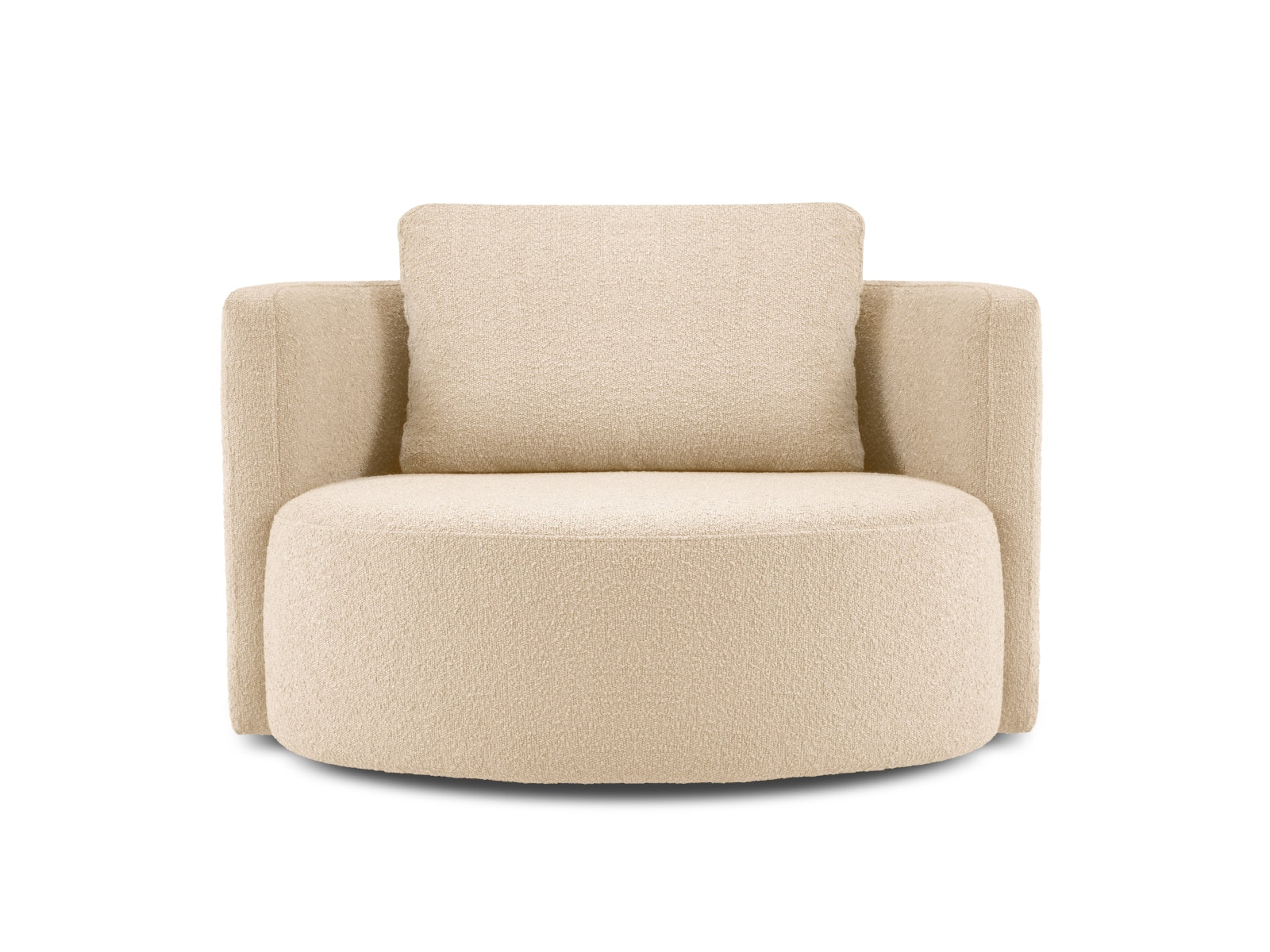 Bliss Swivel Boucle Armchair 1 Sitzer in Beige präsentiert im Onlineshop von KAQTU Design AG. Sessel ist von Micadoni