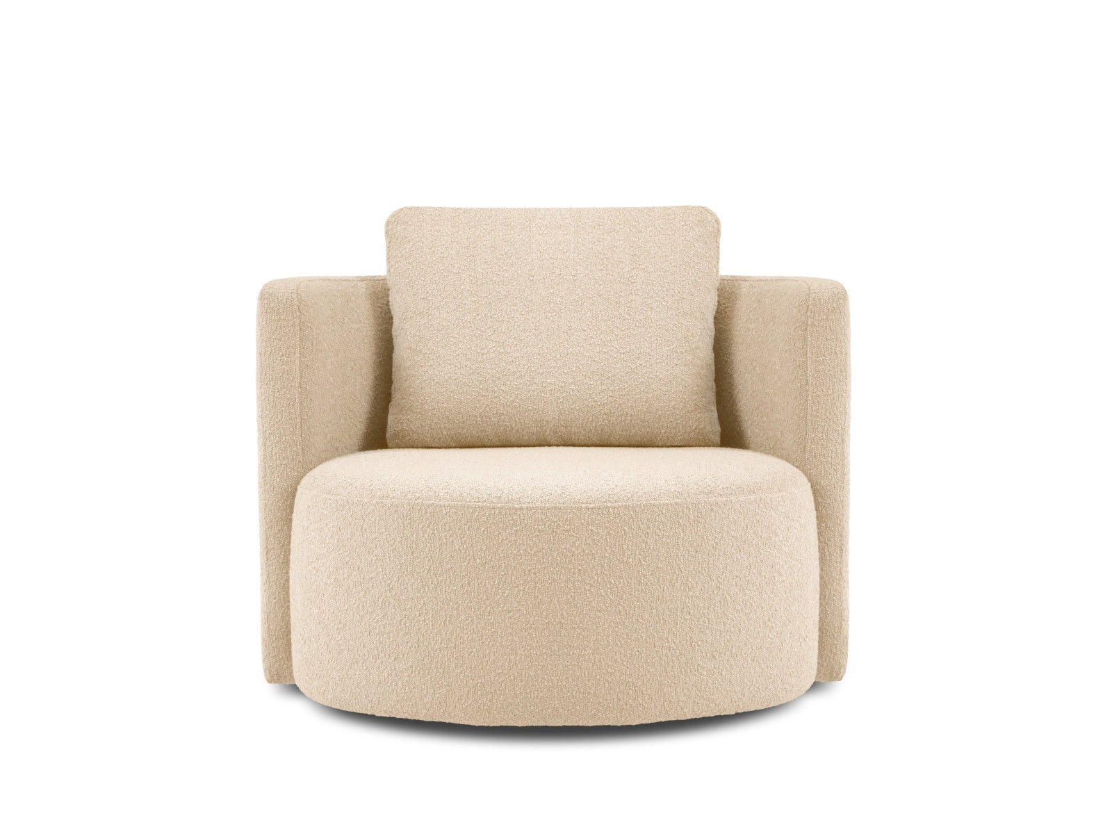 Bliss Swivel Boucle Armchair 1 Sitzer in Beige präsentiert im Onlineshop von KAQTU Design AG. Sessel ist von Micadoni