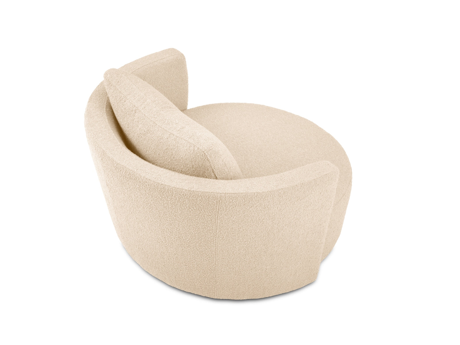 Bliss Swivel Boucle Armchair 1 Sitzer in Beige präsentiert im Onlineshop von KAQTU Design AG. Sessel ist von Micadoni