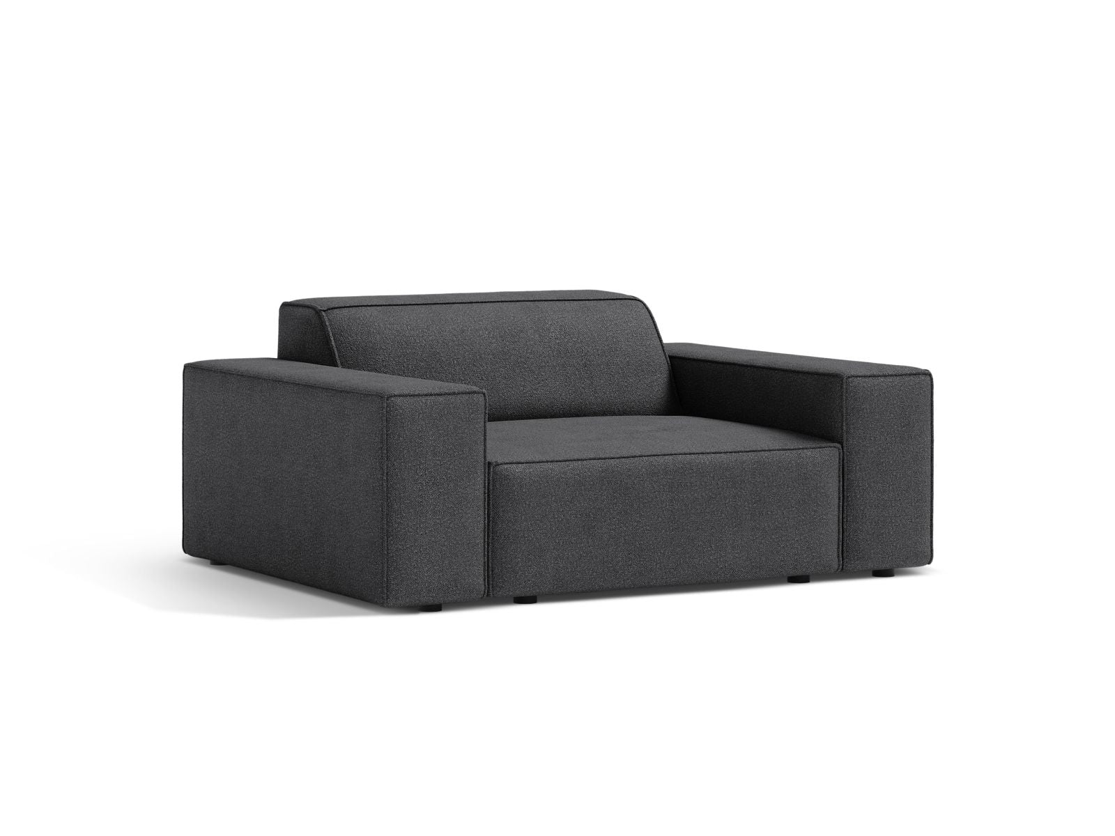 Eleganter Jodie Sessel in Dunkelgrau von Micadoni, ideal für stilvolle Wohnräume und gemütliche Entspannung.