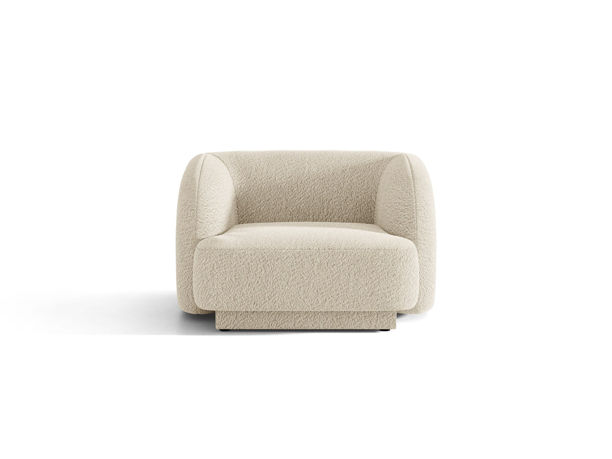 Miley Boucle Sessel 1 Sitz in Beige-Baloo präsentiert im Onlineshop von KAQTU Design AG. Sessel ist von Micadoni