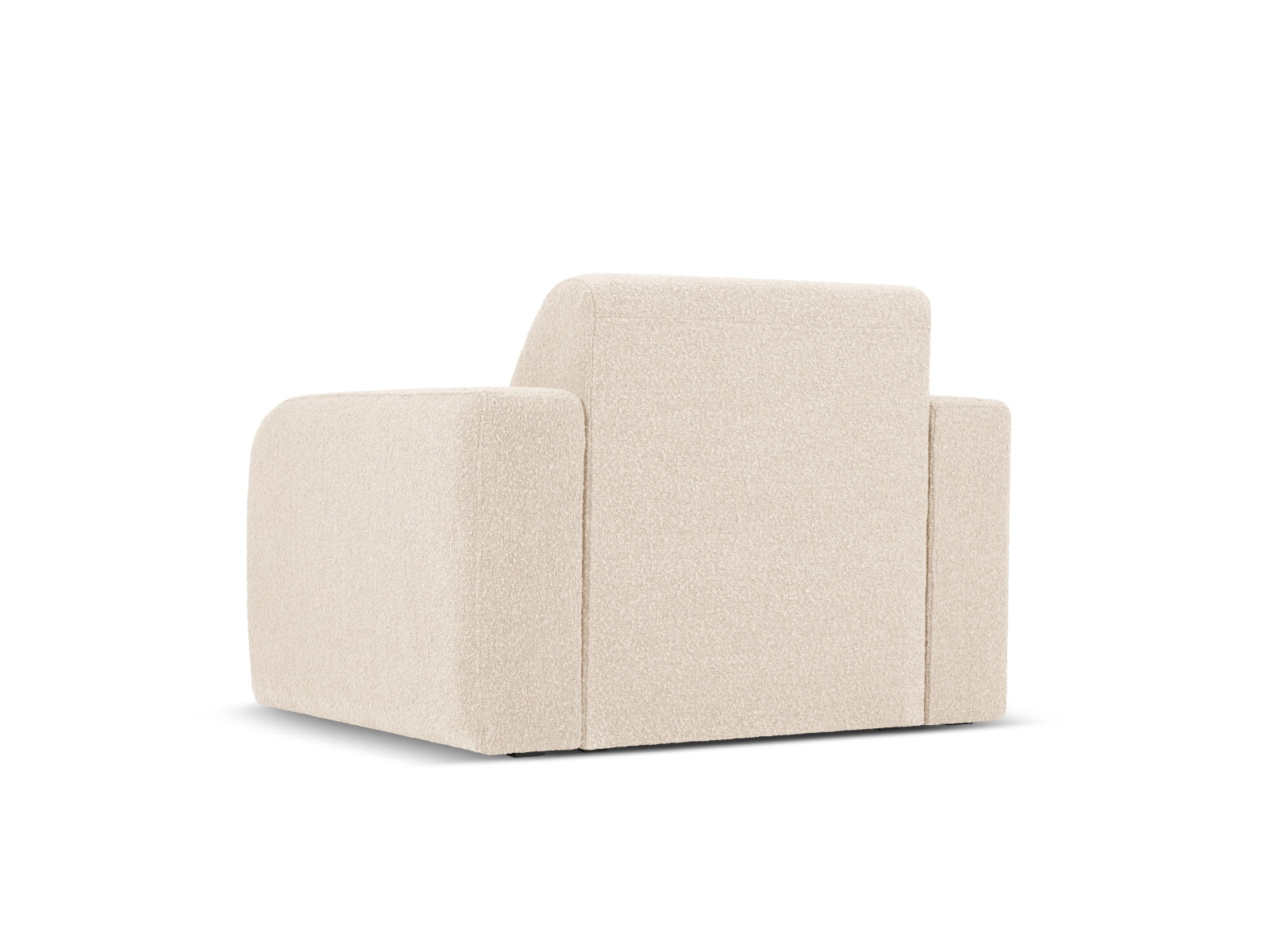 Bequemer und stilvoller Molino Boucle Sessel in sanftem Beige, perfekt für jedes moderne Zuhause. Hochwertige Materialien und elegantes Design.