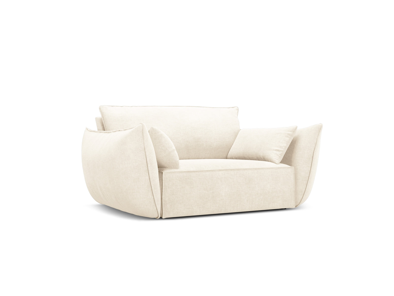 Eleganter Kaelle Sessel mit einem Sitz in sanftem Beige, ideal für stilvolle Wohnräume und gemütliche Entspannung.