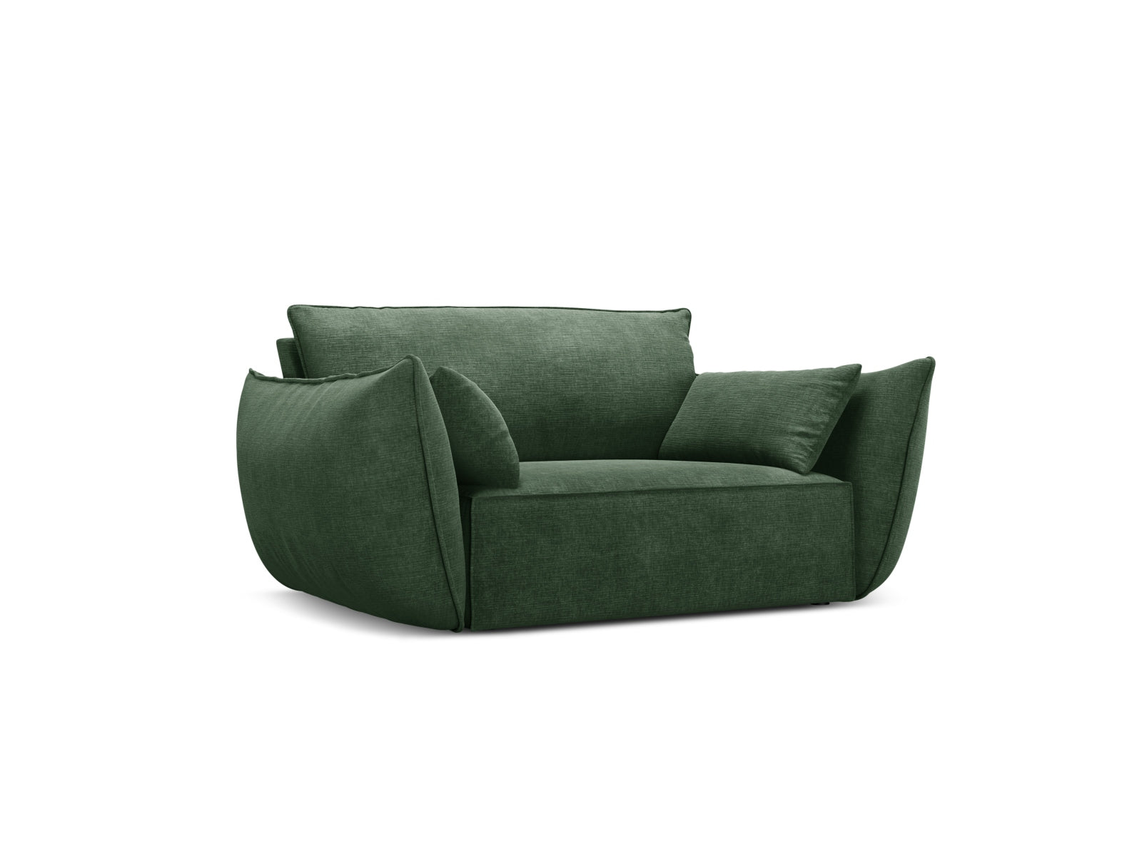 Eleganter Kaelle Sessel mit einem Sitz in Flaschengrün, ideal für stilvolle Wohnräume und modernes Design. Hochwertige Verarbeitung von Micadoni.