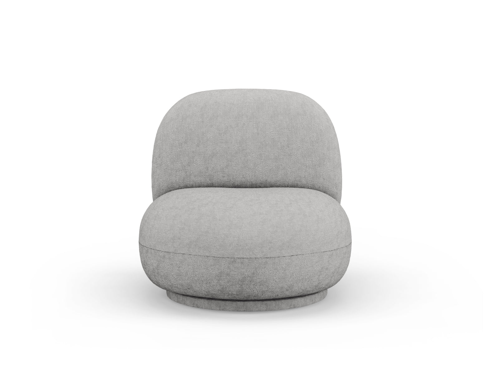 Chuck Swivel Armchair 1 Sitzer in Silver-Perfect Harmony präsentiert im Onlineshop von KAQTU Design AG. Drehsessel ist von Micadoni