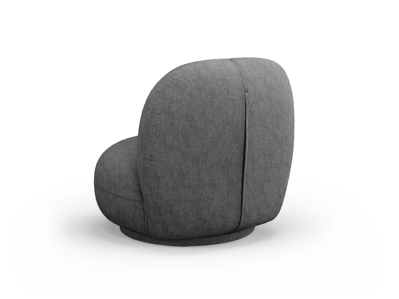 Moderner Drehsessel Chuck Swivel Armchair 1 Sitzer in sanftem Grau, perfekt für zeitgemäße Inneneinrichtungen und gemütliche Entspannung.