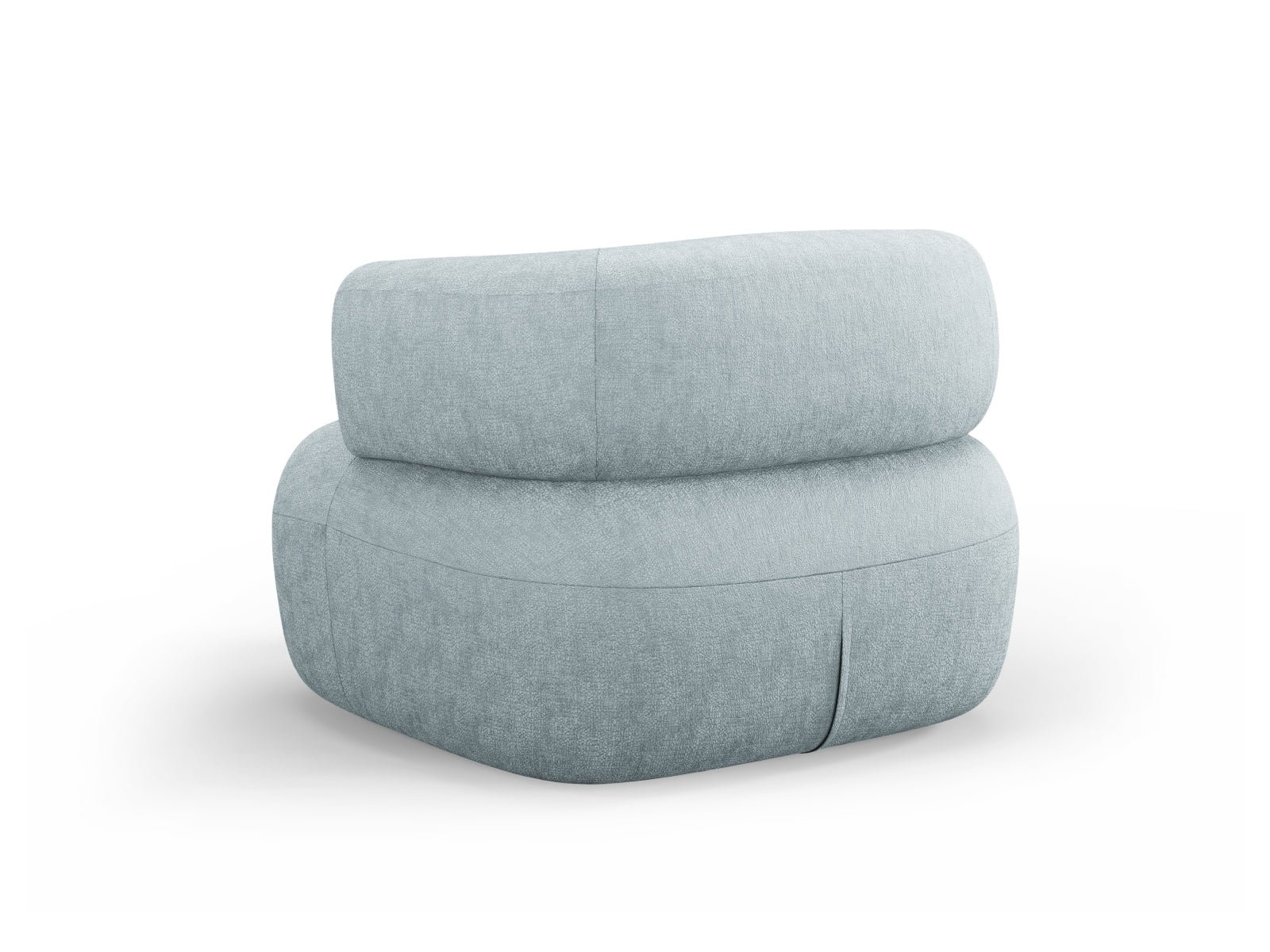 Moderner Jenny Sessel in zartem Hellblau, perfekt für gemütliche Ecken. Hochwertige Materialien und stilvolles Design von Micadoni.