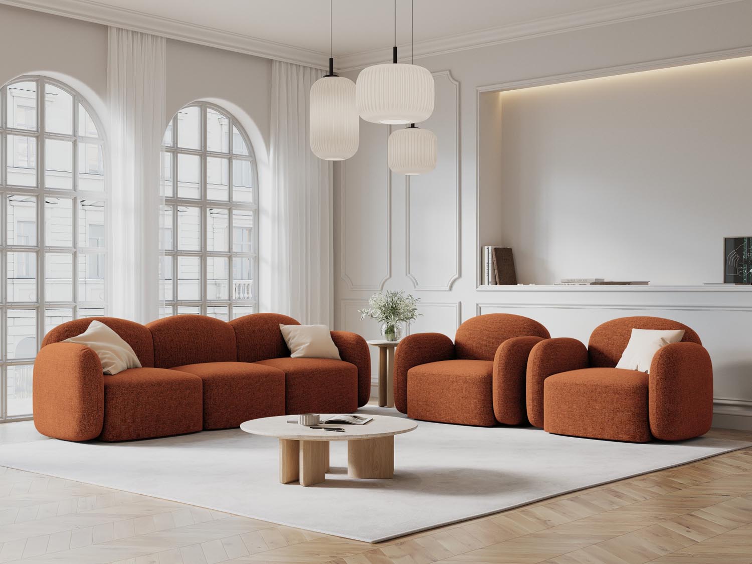 Blair Sessel 1 Sitzer in Terracotta Melange präsentiert im Onlineshop von KAQTU Design AG. Sessel ist von Micadoni