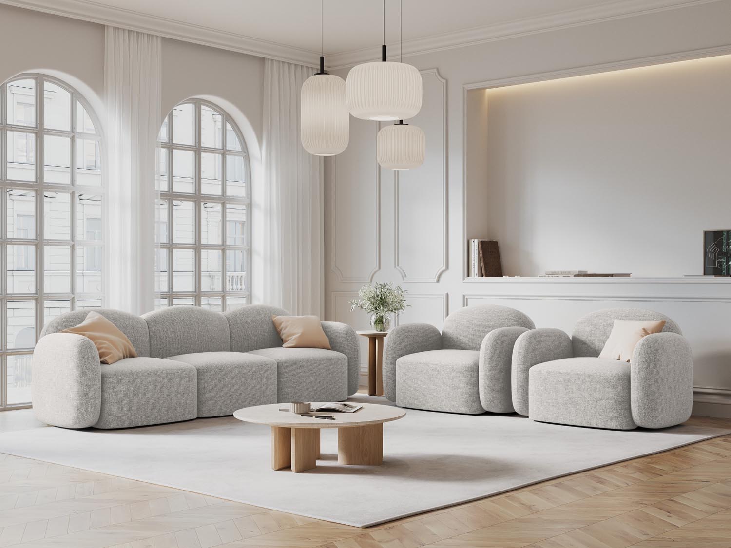 Blair Sessel 1 Sitzer in Silver Melange präsentiert im Onlineshop von KAQTU Design AG. Sessel ist von Micadoni