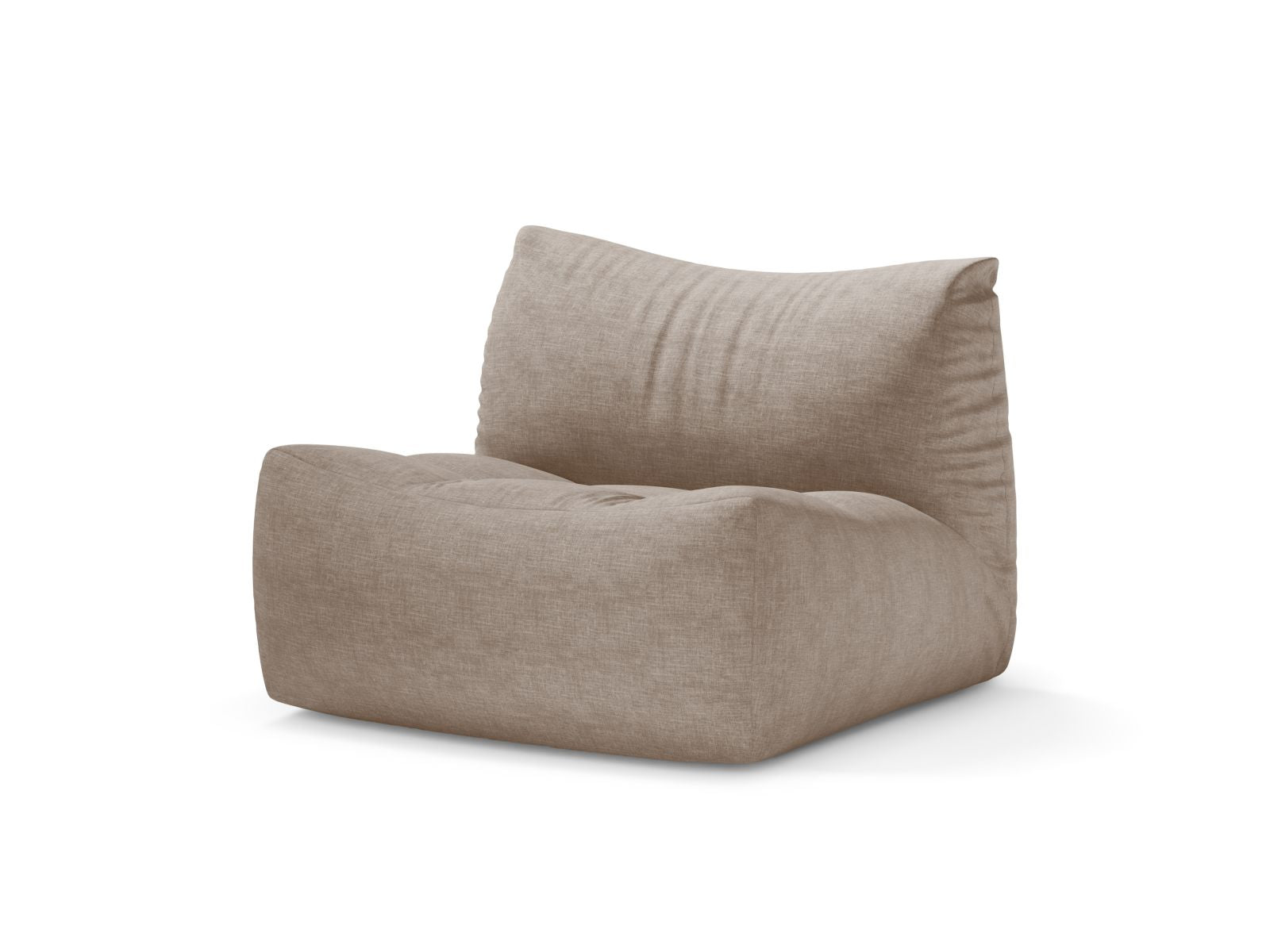 Eleganter 1-Sitzer Sessel Tove in stilvollem Dunkelbeige, ideal für moderne Wohnräume, von Micadoni.