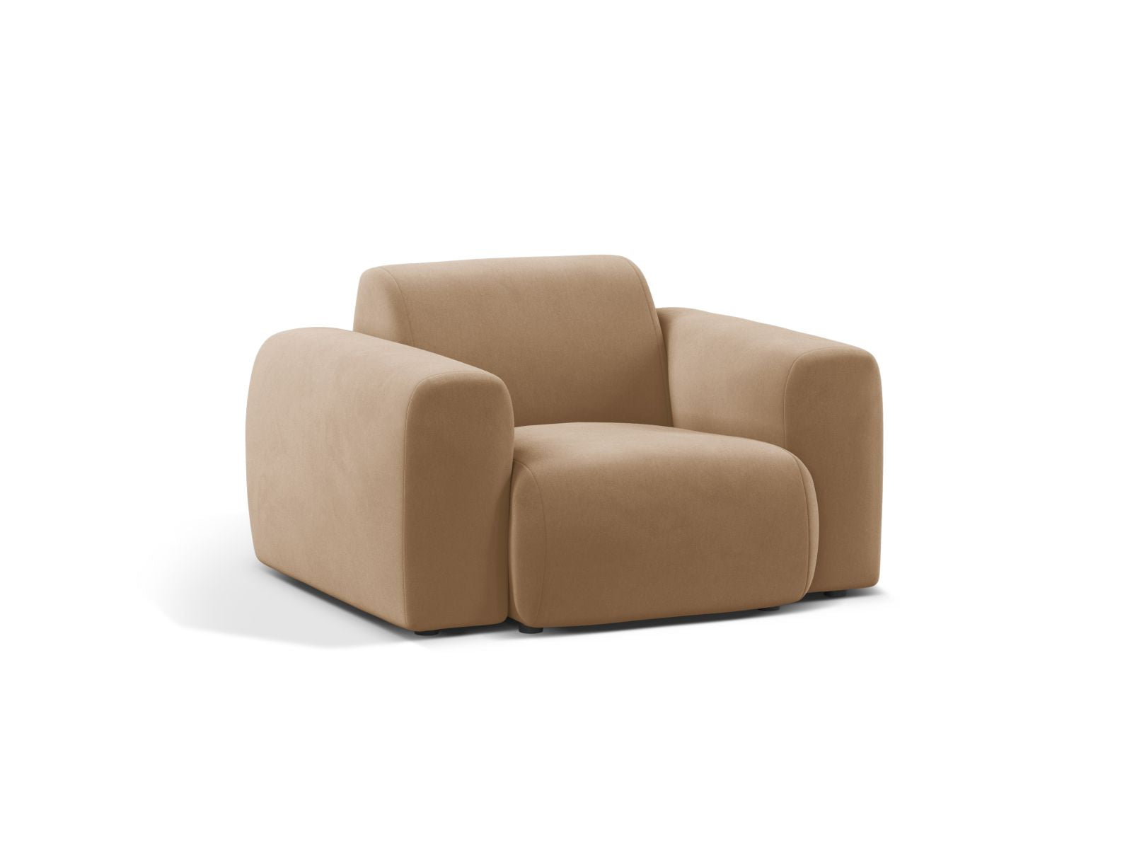 Eleganter 1-Sitzer Sessel Molino in sanften Sandtönen, ideal für stilvolle Wohnräume, von Micadoni, präsentiert von KAQTU Design AG.